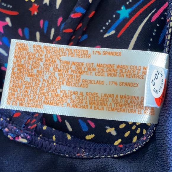 Cat & Jack Fireworks One Piece Swimsuit Blue - Picture 6 of 8